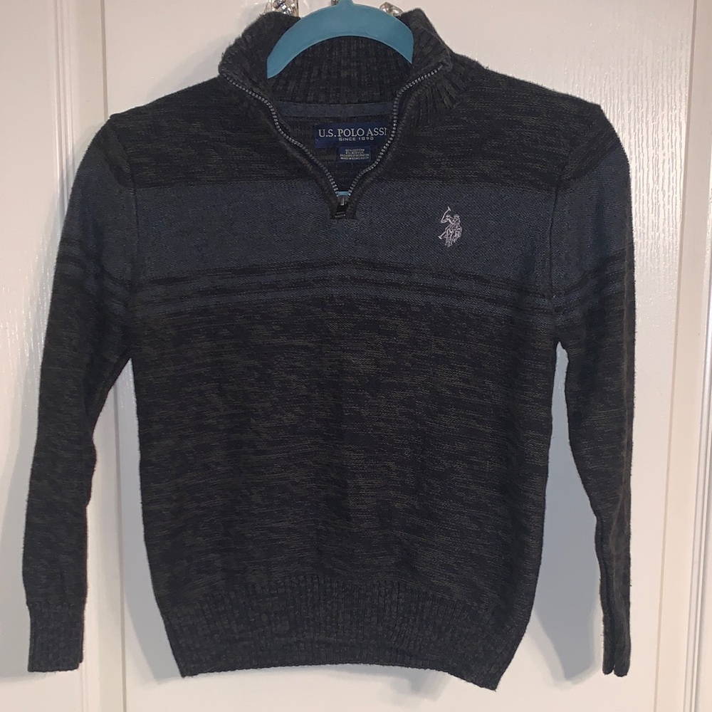 U.S. Polo Assn. Men's Dark Gray Zip-Up Sweater